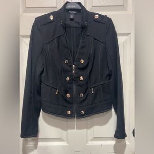 White House Black Market military style jacket w gold buttons Size: 6 #military